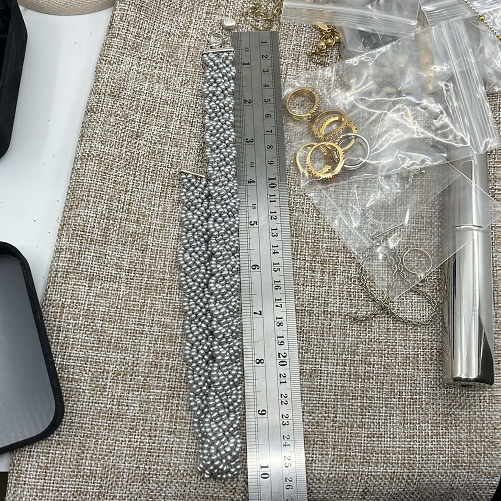 Vintage Honora 16-20" Adjustable Grey Pearl Necklace - Picture 16 of 16